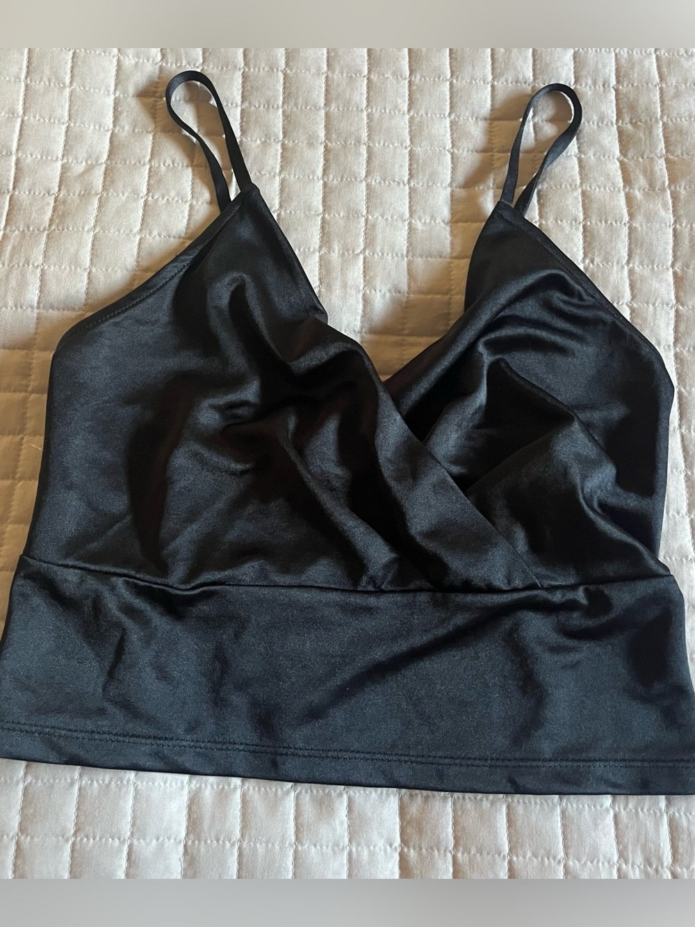 Zara Women's Satin Bralette Crop Top Size L